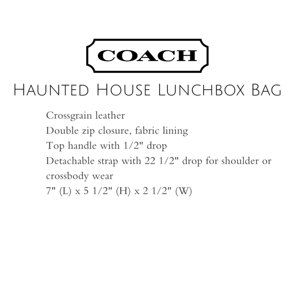 Coach Halloween Haunted House Lunchbox Bag - Picture 8 of 12